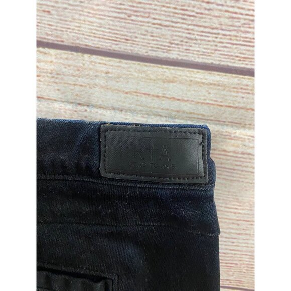 RtA Women's Distressed Raw Hem Faux Zip Jeggings - Medium - Picture 12 of 13